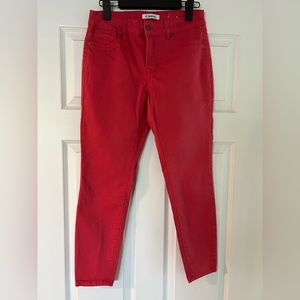 Women’s red jeans